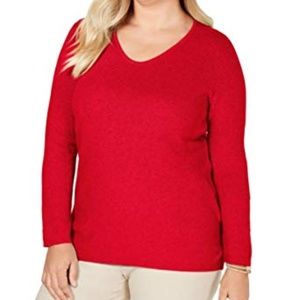 NWT Plus Size Cotton Marled Knit Tunic